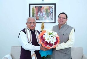 CM Dhami met Union Minister Khattar