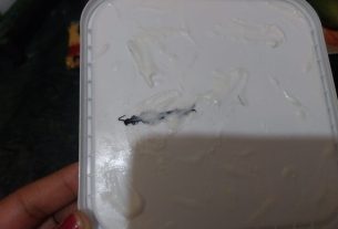 Centipede found in ice cream