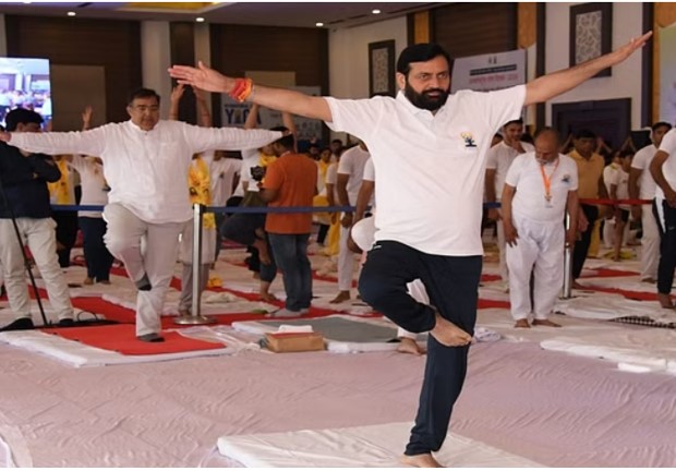 Haryana cm nayab singh saini yog