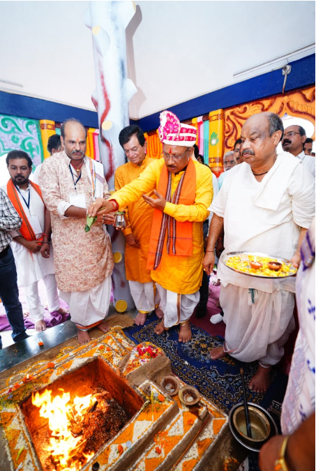 Chhattisgarh cm vishnudev sai attends rathyatra