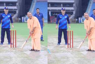 UP News: First political game, then chess, now the wonder of bat, see CM Yogi's brilliant shot