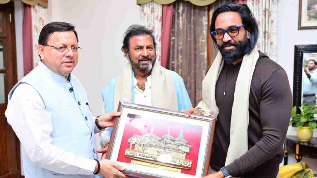 Pushkar Dhami: Mohan Babu and Vishnu Manchu met CM Dhami, discussed the film 'Kannapa' and shooting possibilities of the state.