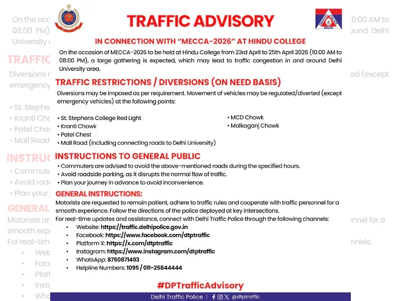 Delhi Traffic Alert