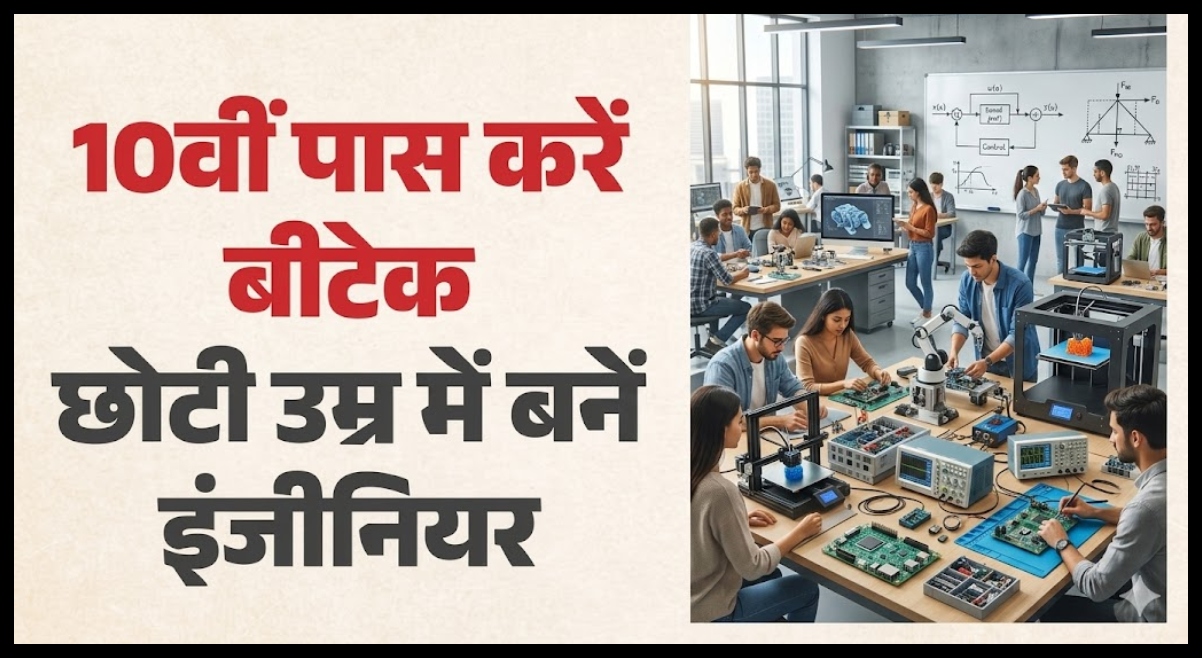 BTECH : अब छोटी उम्र में बनें इंजीनियर, 10वीं के बाद ही बीटेक का कोर्स शुरू