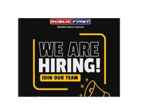 Public First: News channel Public First has a huge vacancy, with jobs ranging from reporters to editors