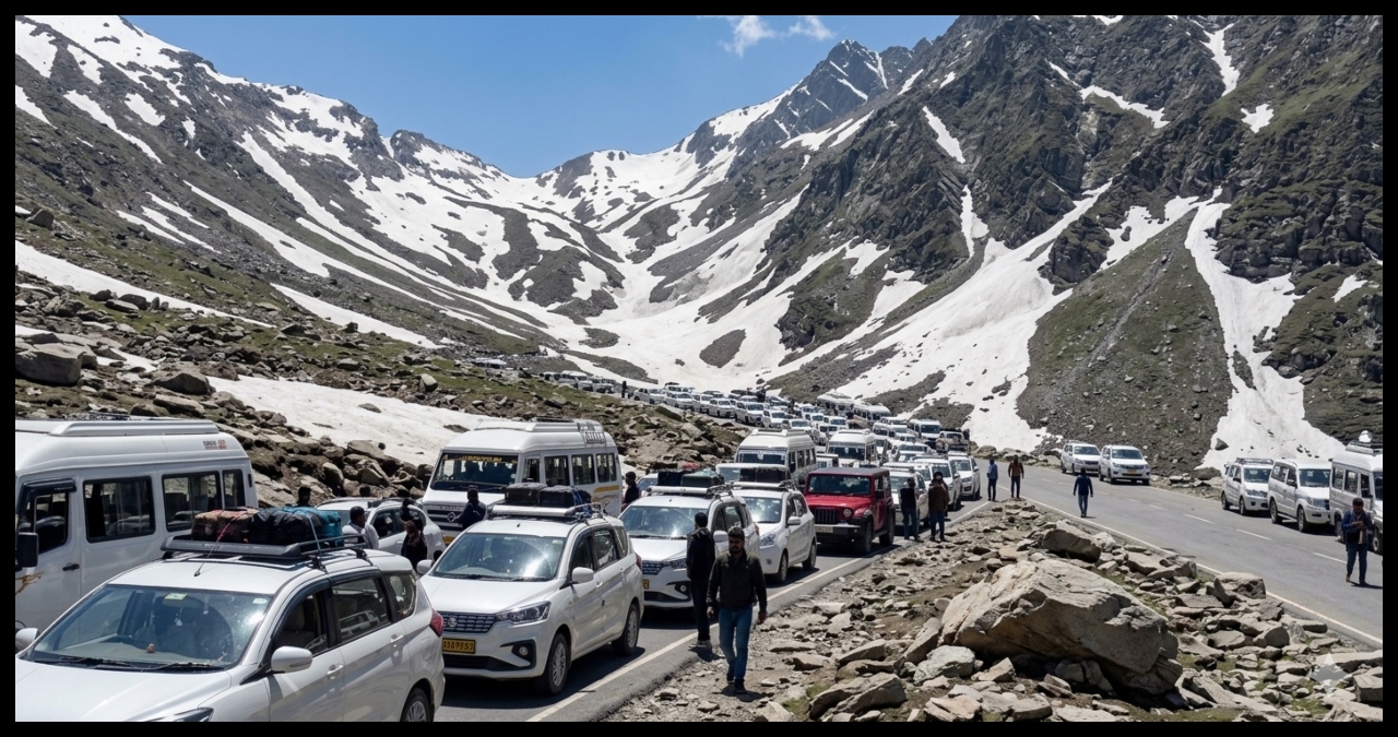 Traffic Alert: पहाड़ों पर महाजाम! हिमाचल से उत्तराखंड तक सड़कों पर रेंग रही गाड़ियां